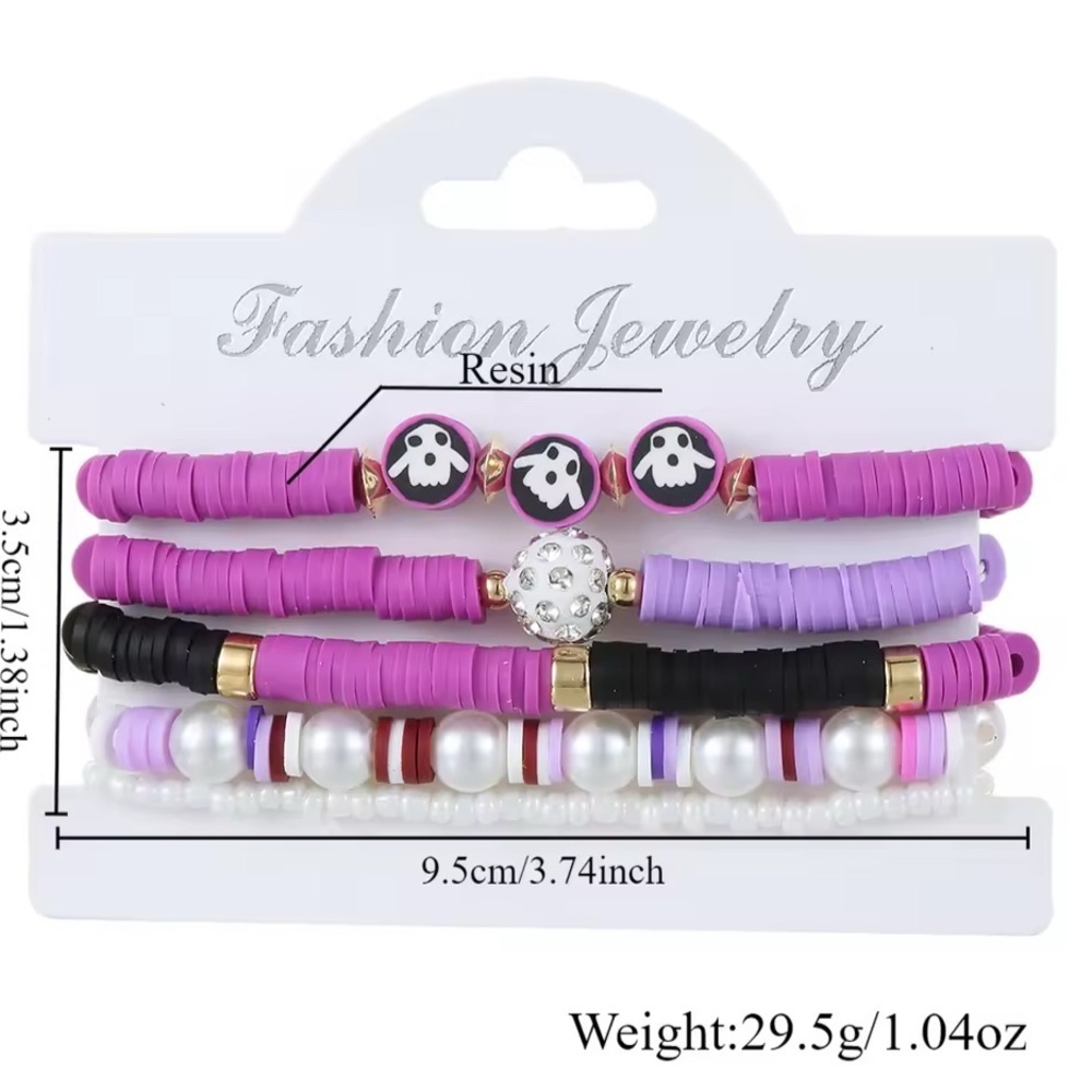 👻👻👻BOGOHO👻👻👻Fashion Jewelry Halloween Themed Beaded Bracelet Set
